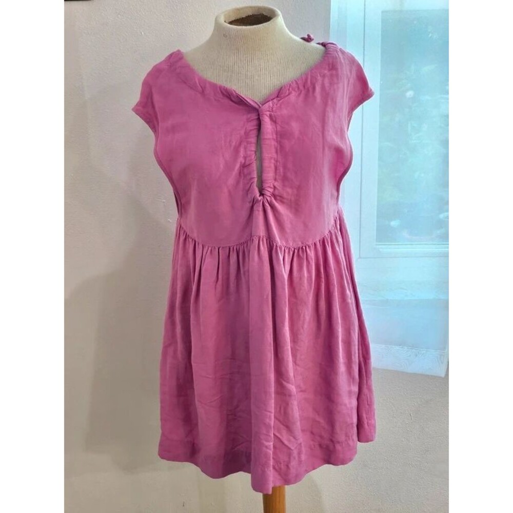 Free People cotton pink dress with pockets oversized
